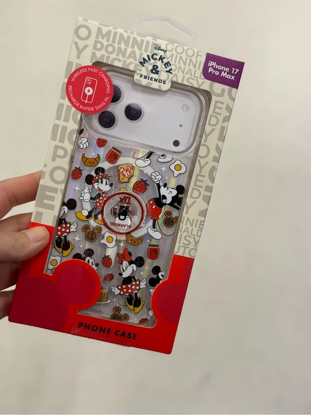 Disney Mickey & Friends Clear iPhone 17 Pro Max Case with Red and Yellow Accents